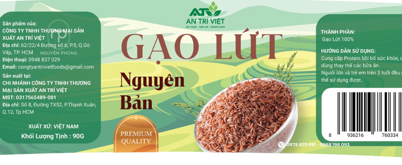 Mẫu tem gạo lứt nguyên bản